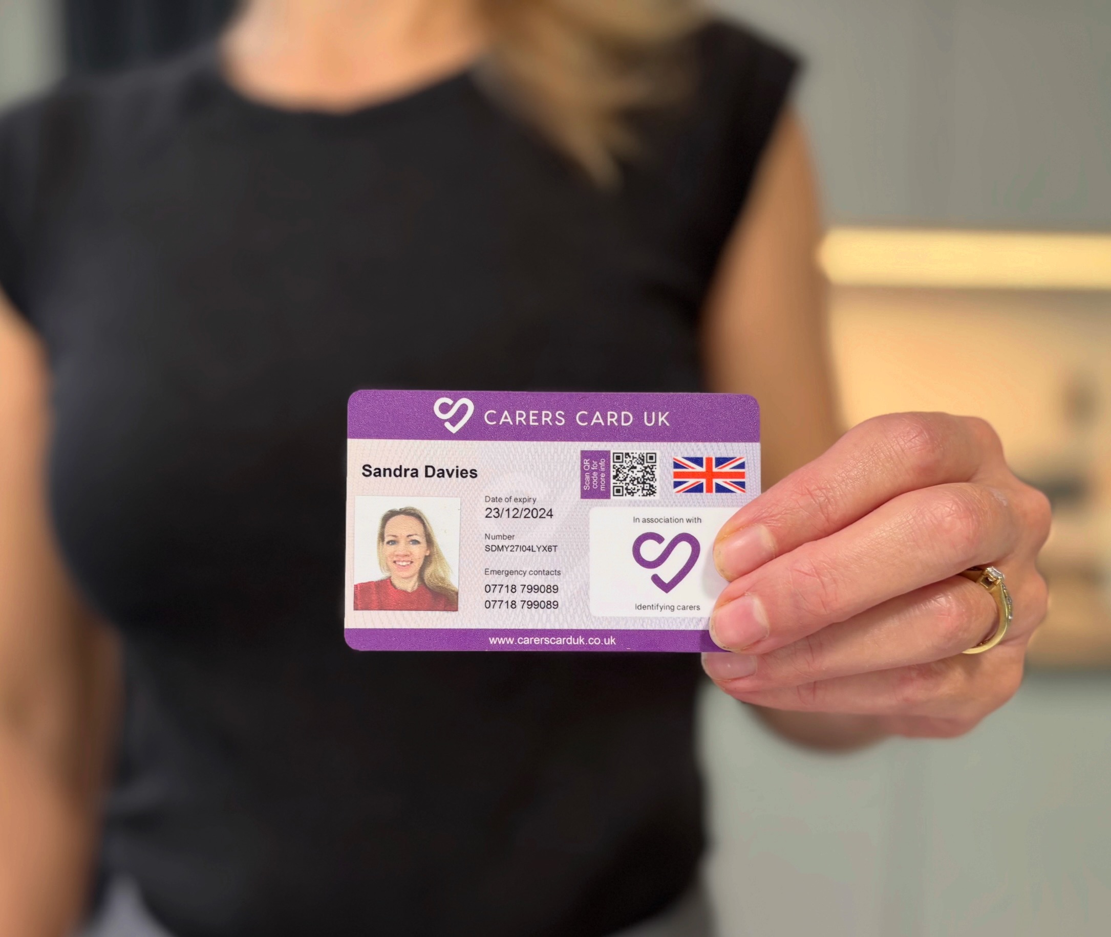Carers Card UK official ID card for carers image