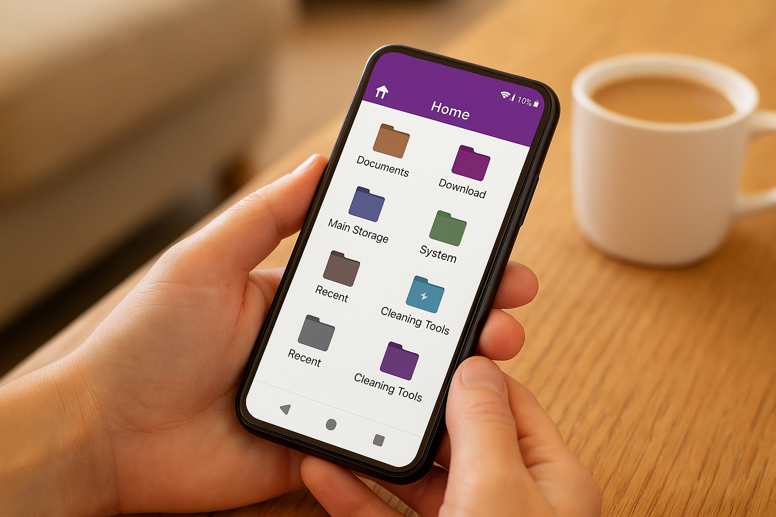Carer using Carers Card UK app to store important documents securely