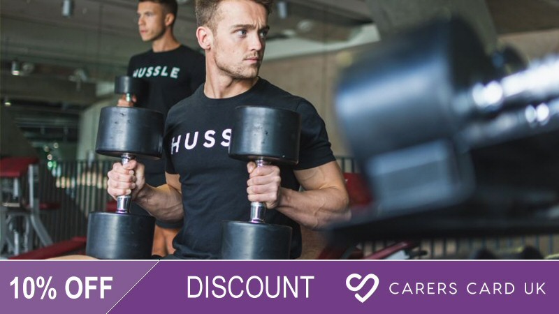 10 percent off a monthly pass at Hussle for card holders!