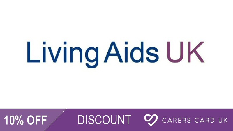 10 percent off Living Aids UK products for card holders!